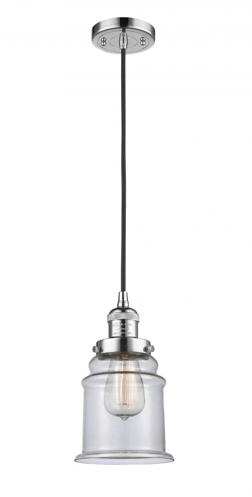 Canton - 1 Light - 6 inch - Polished Chrome - Cord hung - Mini Pendant