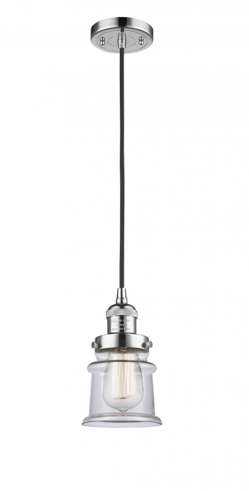 Canton - 1 Light - 5 inch - Polished Chrome - Cord hung - Mini Pendant