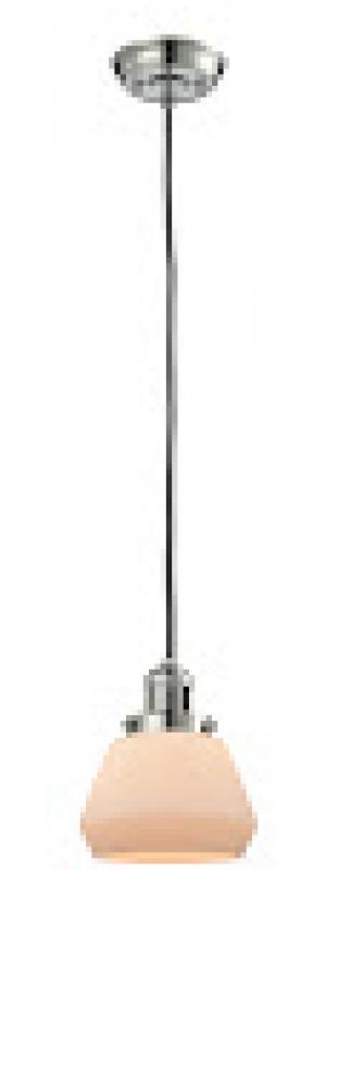 Fulton - 1 Light - 7 inch - Polished Nickel - Cord hung - Mini Pendant