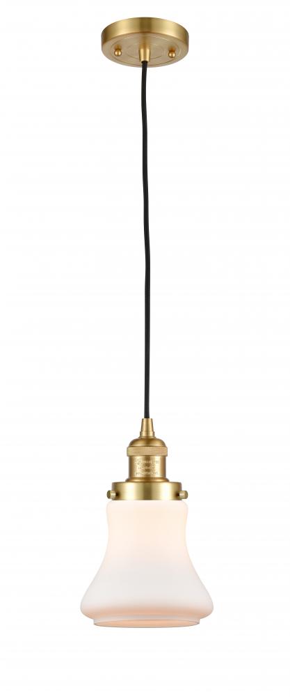 Bellmont - 1 Light - 6 inch - Satin Gold - Cord hung - Mini Pendant