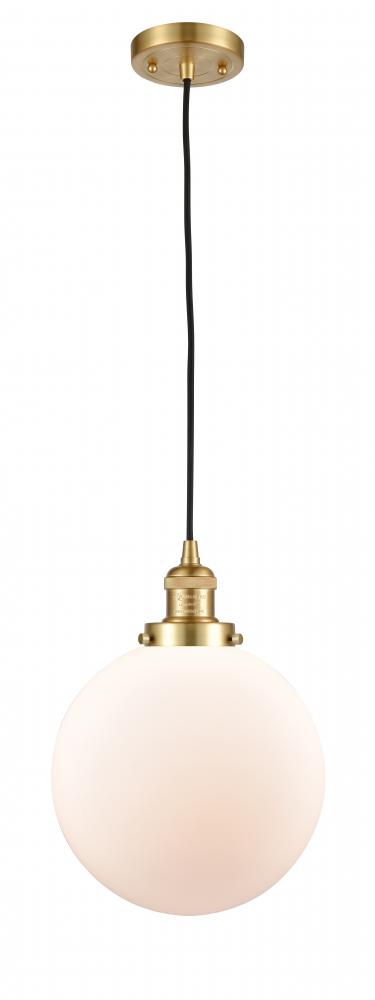 Beacon - 1 Light - 10 inch - Satin Gold - Cord hung - Mini Pendant