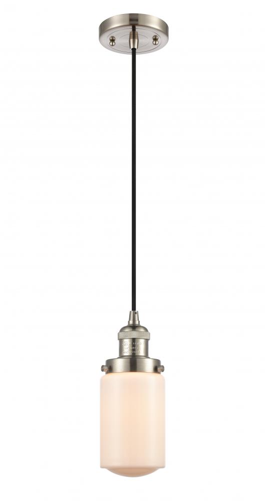 Dover - 1 Light - 5 inch - Brushed Satin Nickel - Cord hung - Mini Pendant