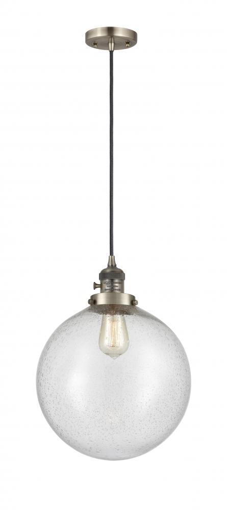 Beacon - 1 Light - 12 inch - Antique Brass - Cord hung - Mini Pendant