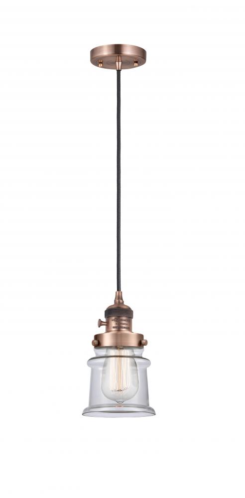 Canton - 1 Light - 5 inch - Antique Copper - Cord hung - Mini Pendant