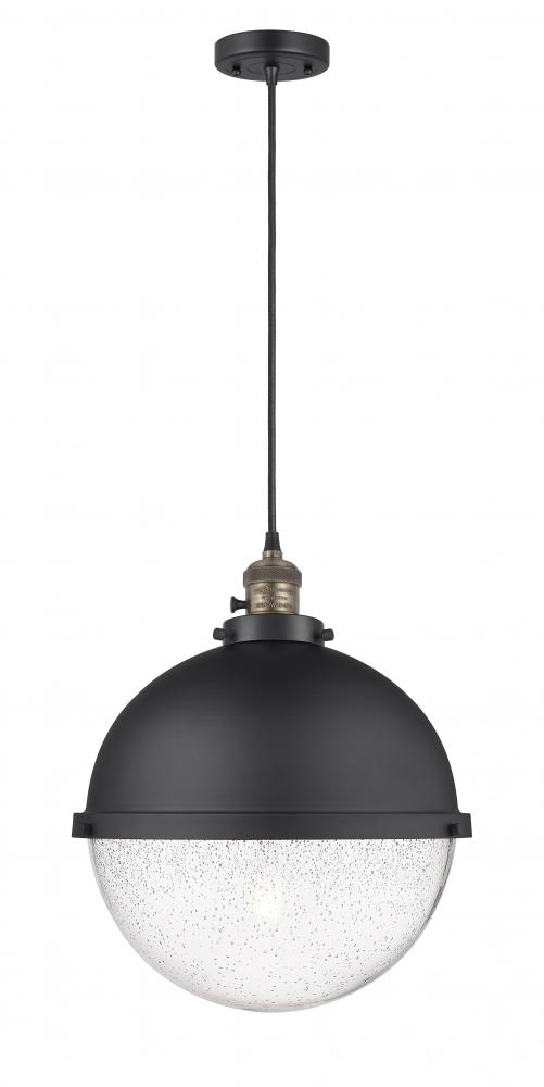 Hampden - 1 Light - 13 inch - Black Antique Brass - Cord hung - Pendant