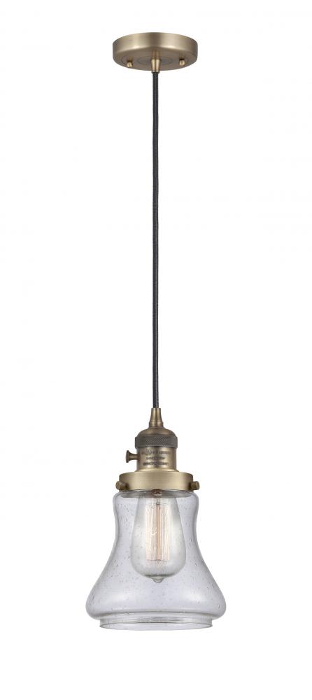 Bellmont - 1 Light - 6 inch - Brushed Brass - Cord hung - Mini Pendant