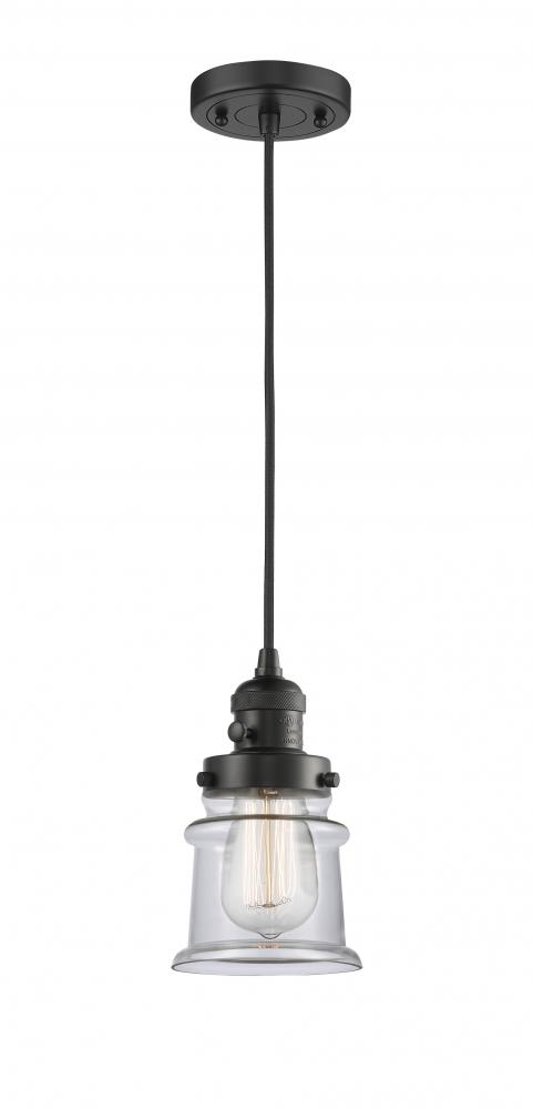 Canton - 1 Light - 5 inch - Matte Black - Cord hung - Mini Pendant