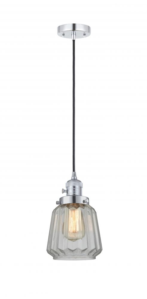 Chatham - 1 Light - 7 inch - Polished Chrome - Cord hung - Mini Pendant