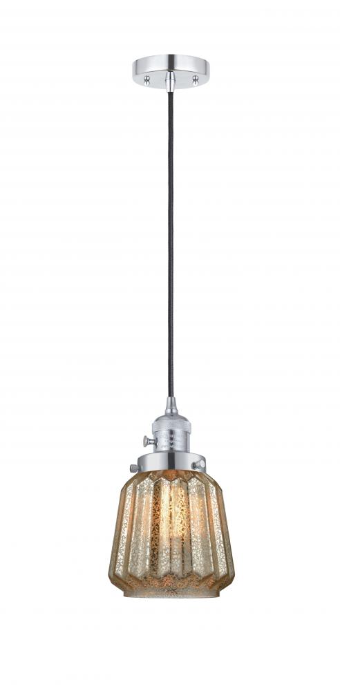 Chatham - 1 Light - 7 inch - Polished Chrome - Cord hung - Mini Pendant