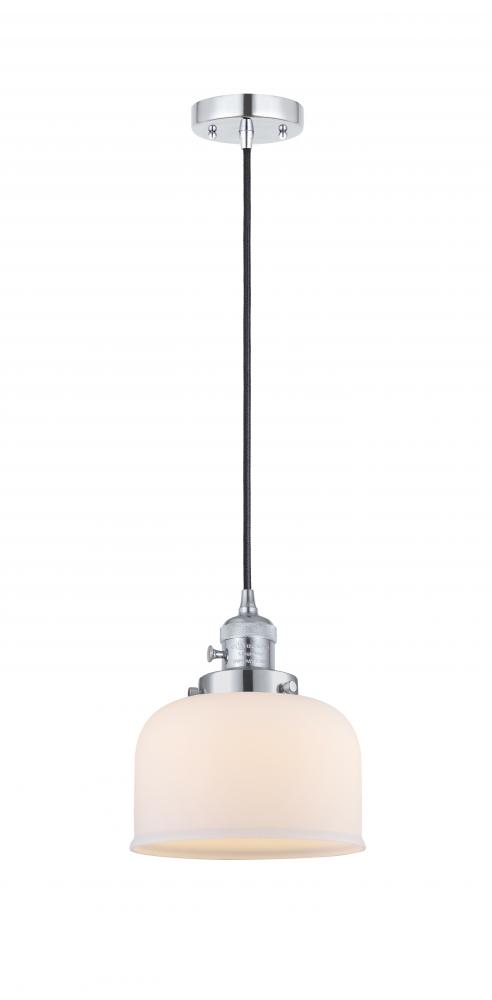 Bell - 1 Light - 8 inch - Polished Chrome - Cord hung - Mini Pendant