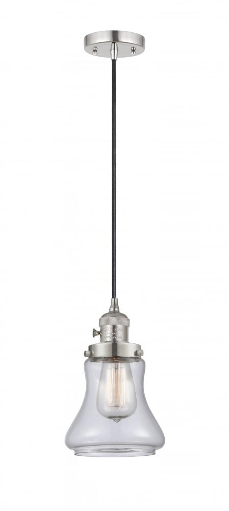 Bellmont - 1 Light - 6 inch - Polished Nickel - Cord hung - Mini Pendant