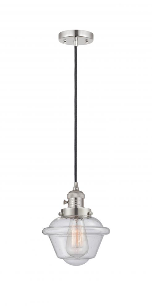 Oxford - 1 Light - 7 inch - Polished Nickel - Cord hung - Mini Pendant