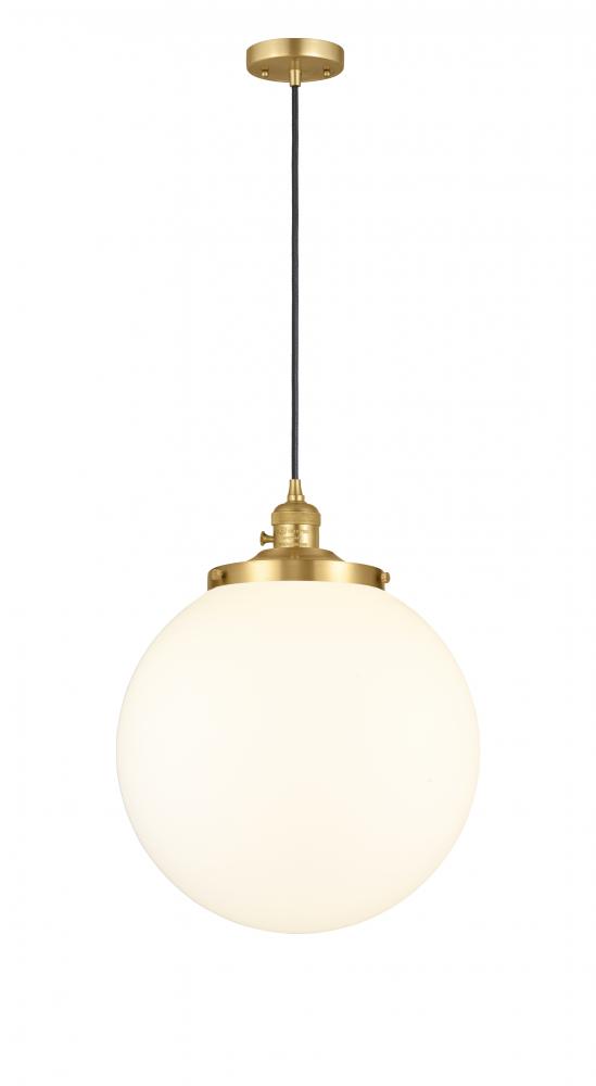 Beacon - 1 Light - 14 inch - Satin Gold - Cord hung - Mini Pendant