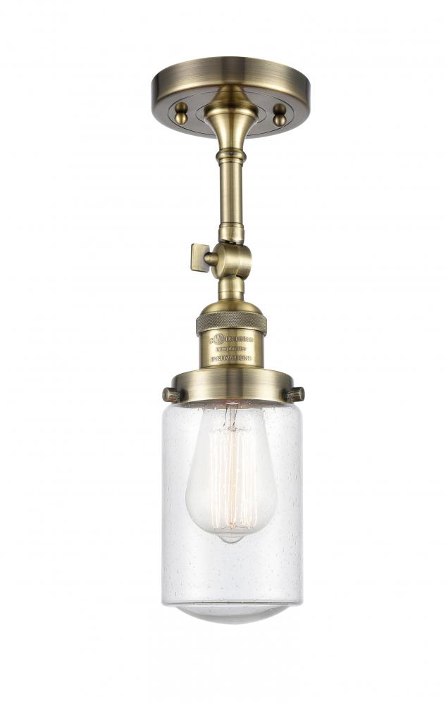 Dover - 1 Light - 5 inch - Antique Brass - Semi-Flush Mount