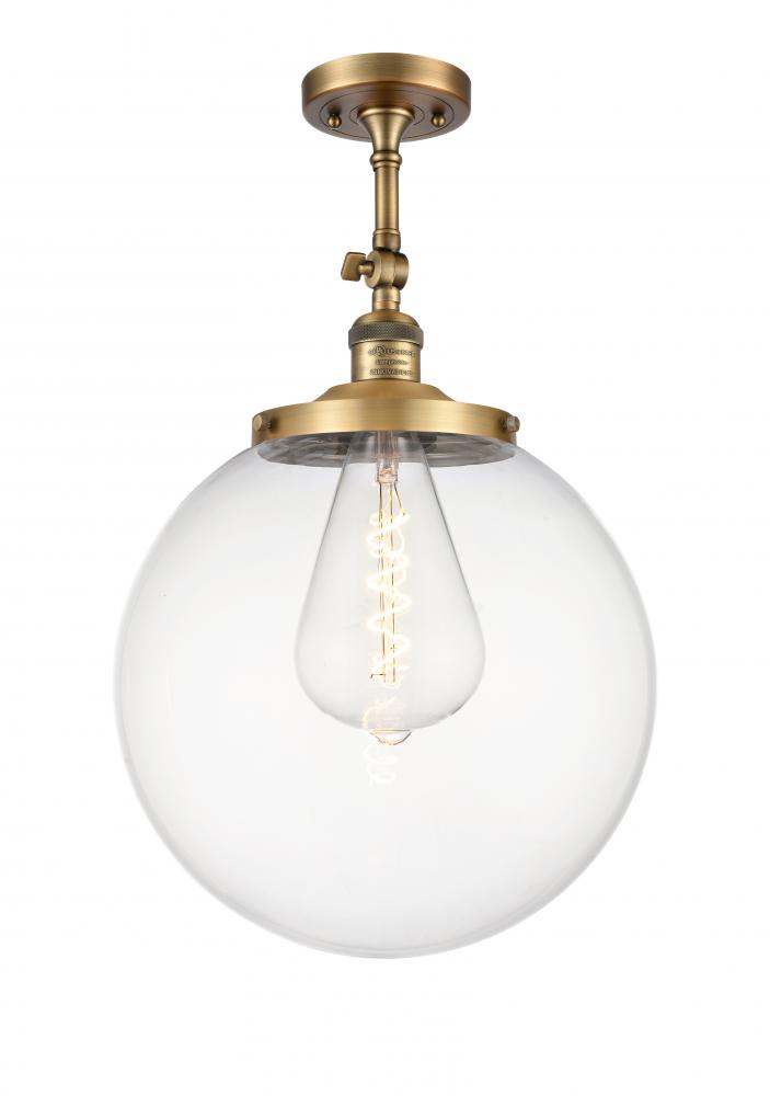 Beacon - 1 Light - 14 inch - Brushed Brass - Semi-Flush Mount