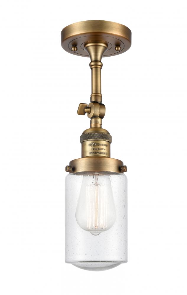 Dover - 1 Light - 5 inch - Brushed Brass - Semi-Flush Mount