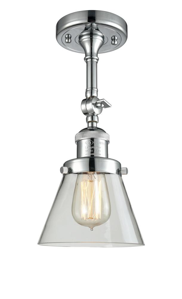 Cone - 1 Light - 6 inch - Polished Chrome - Semi-Flush Mount