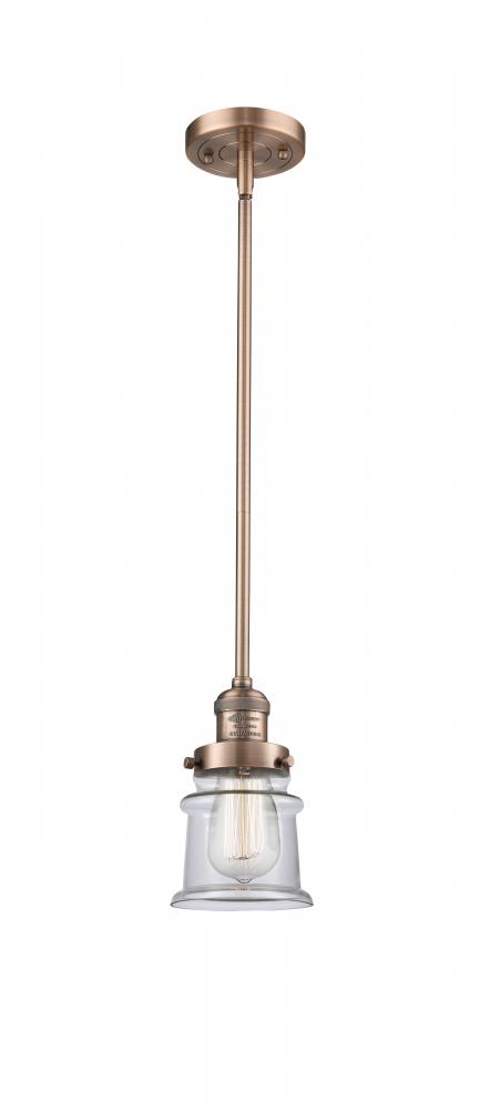 Canton - 1 Light - 5 inch - Antique Copper - Stem Hung - Mini Pendant