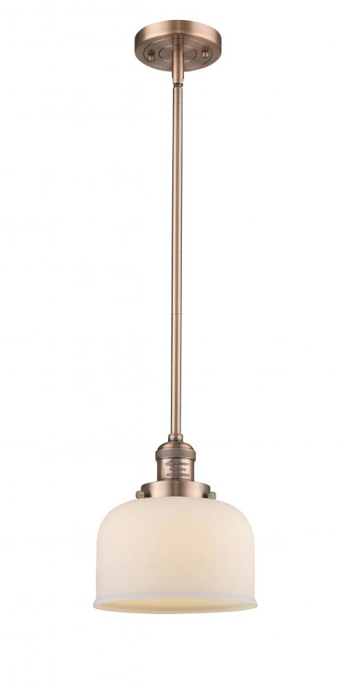 Bell - 1 Light - 8 inch - Antique Copper - Stem Hung - Mini Pendant