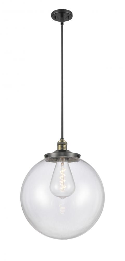 Beacon - 1 Light - 16 inch - Black Antique Brass - Stem Hung - Pendant