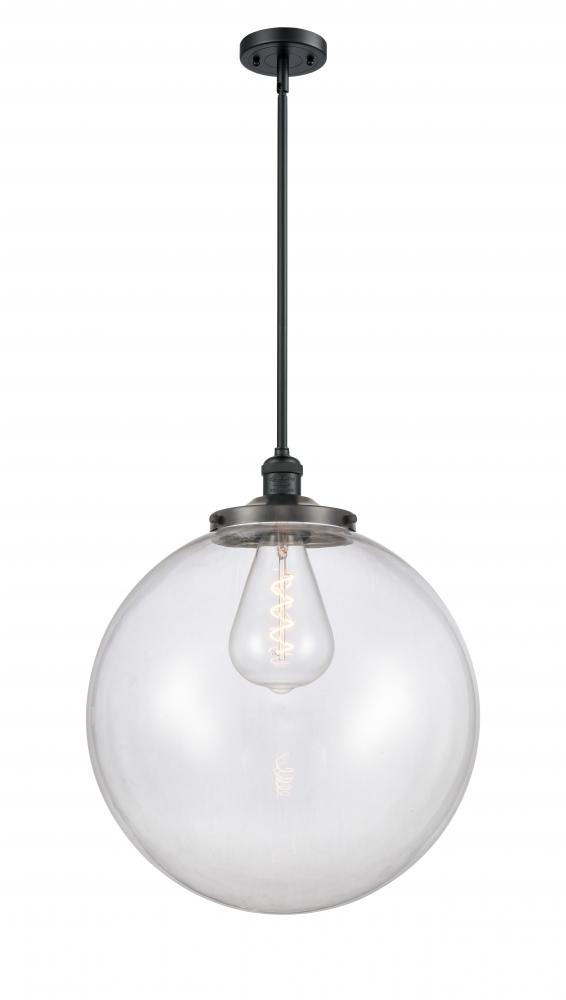 Beacon - 1 Light - 18 inch - Matte Black - Stem Hung - Pendant