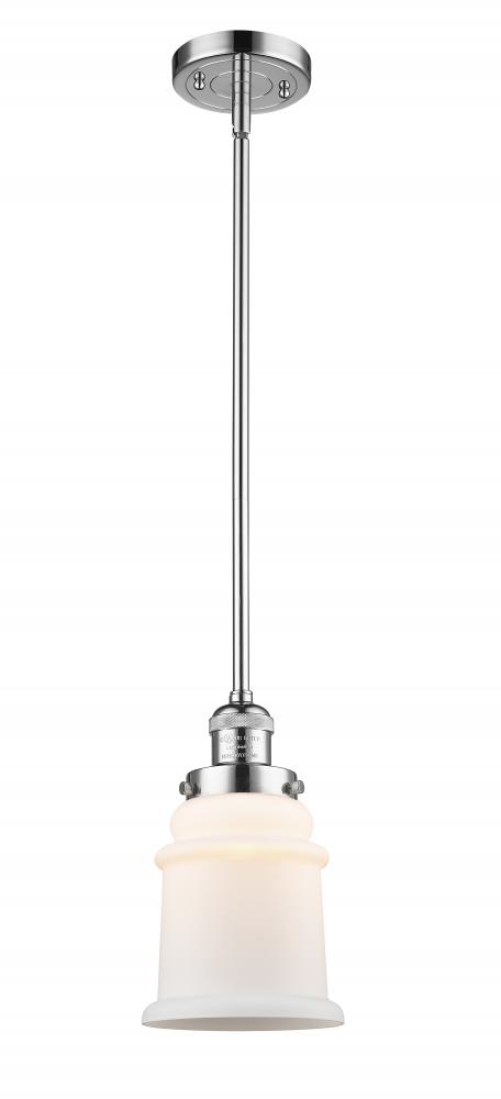 Canton - 1 Light - 7 inch - Polished Chrome - Stem Hung - Mini Pendant