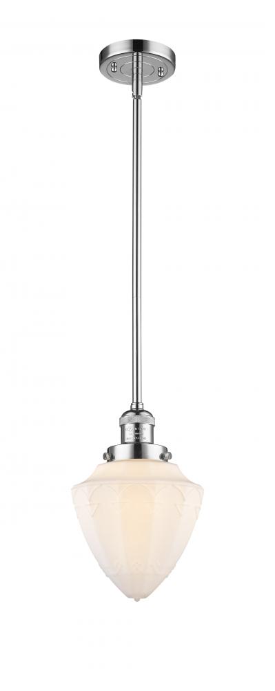 Bullet - 1 Light - 7 inch - Polished Chrome - Stem Hung - Mini Pendant