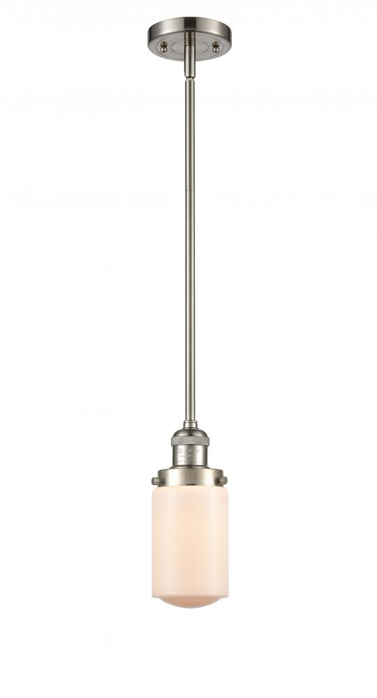 Dover - 1 Light - 5 inch - Brushed Satin Nickel - Stem Hung - Mini Pendant