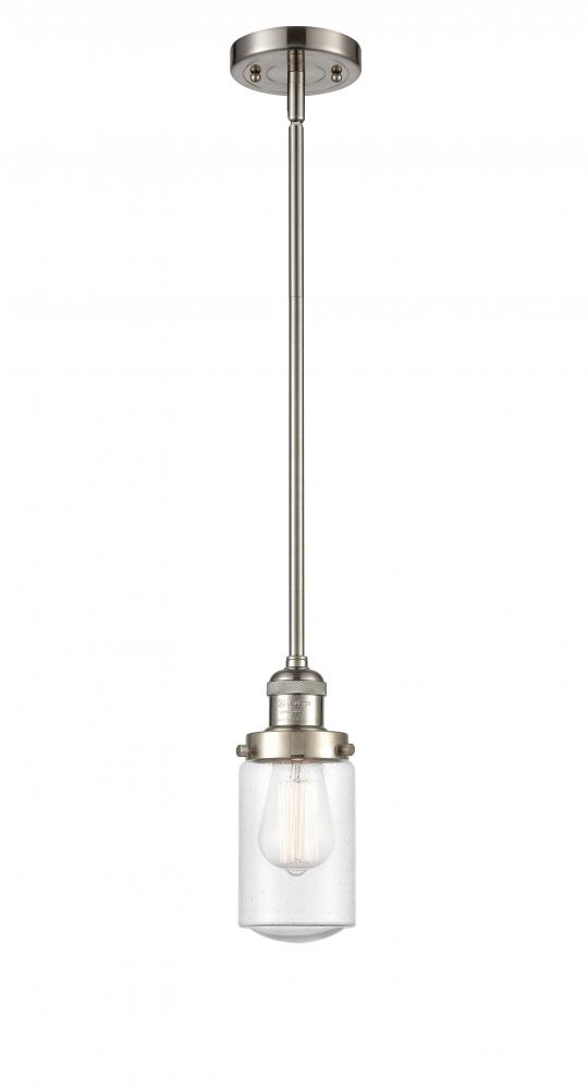 Dover - 1 Light - 5 inch - Brushed Satin Nickel - Stem Hung - Mini Pendant