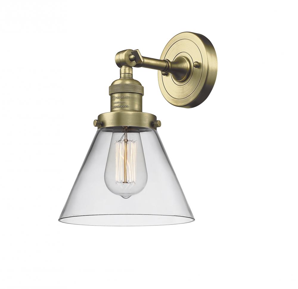 Cone - 1 Light - 8 inch - Antique Brass - Sconce