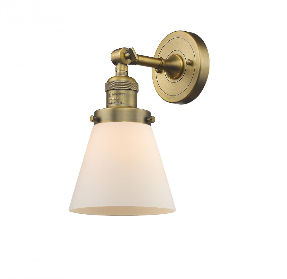 Cone - 1 Light - 6 inch - Brushed Brass - Sconce