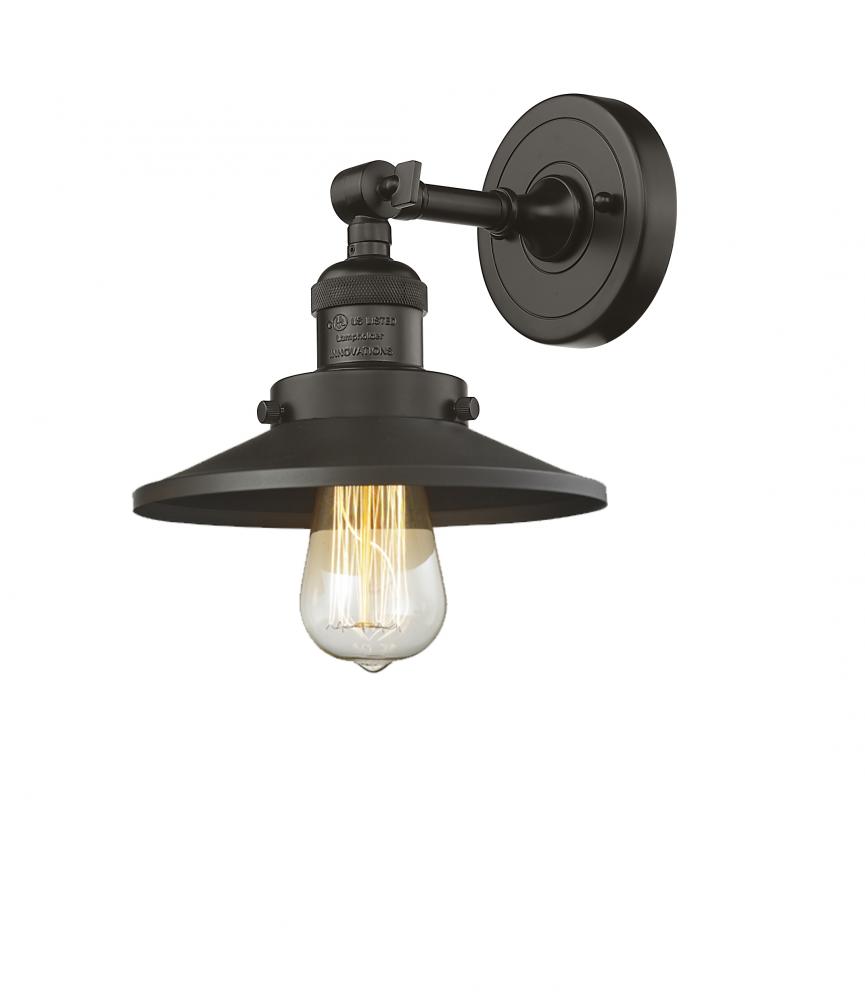 Railroad - 1 Light - 8 inch - Oil Rubbed Bronze - Sconce