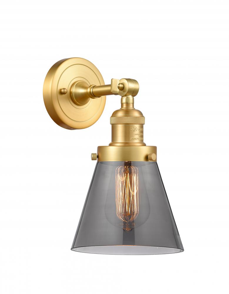 Cone - 1 Light - 6 inch - Satin Gold - Sconce