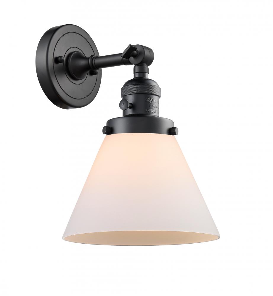 Cone - 1 Light - 8 inch - Matte Black - Sconce