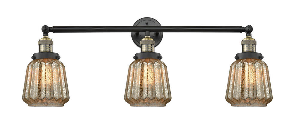 Chatham - 3 Light - 30 inch - Black Antique Brass - Bath Vanity Light