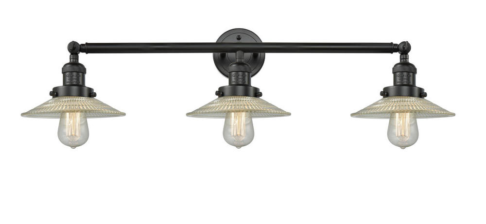 Halophane - 3 Light - 33 inch - Matte Black - Bath Vanity Light