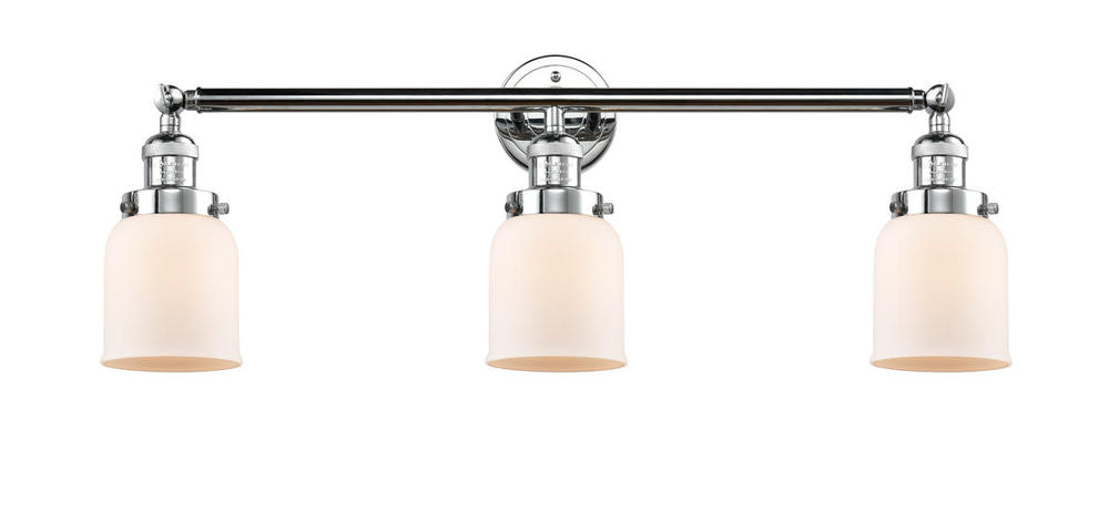 Bell - 3 Light - 30 inch - Polished Chrome - Bath Vanity Light