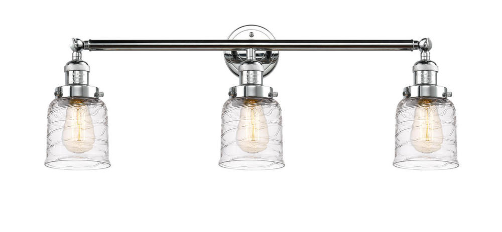 Bell - 3 Light - 30 inch - Polished Chrome - Bath Vanity Light