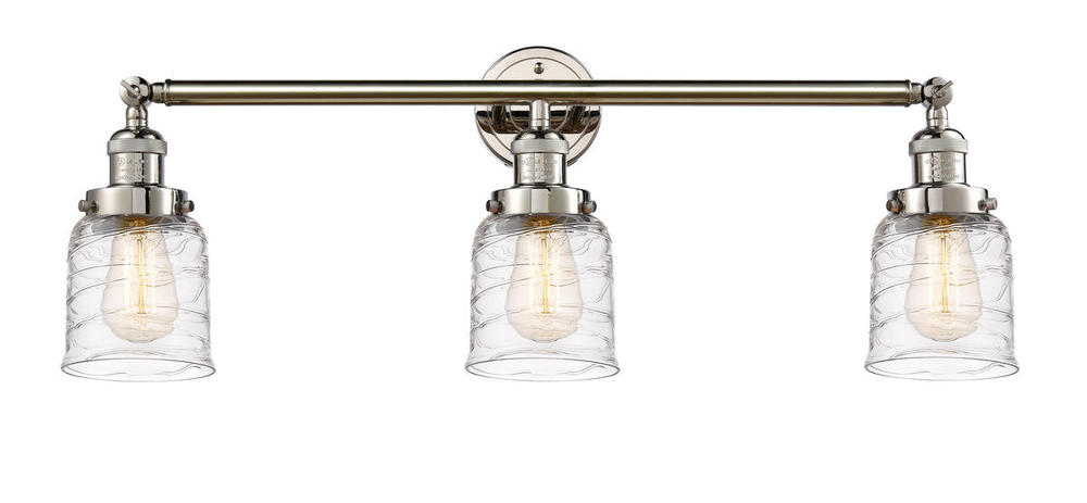 Bell - 3 Light - 30 inch - Polished Nickel - Bath Vanity Light