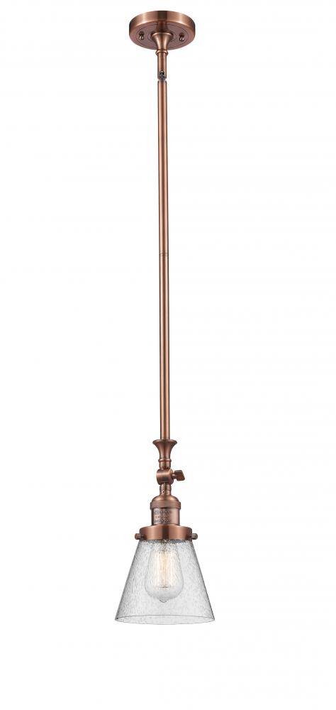 Cone - 1 Light - 6 inch - Antique Copper - Stem Hung - Mini Pendant