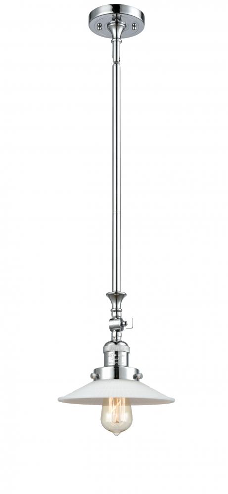 Halophane - 1 Light - 9 inch - Polished Chrome - Stem Hung - Mini Pendant