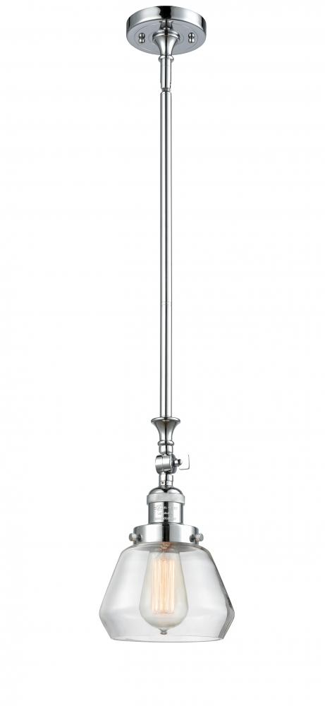 Fulton - 1 Light - 7 inch - Polished Chrome - Stem Hung - Mini Pendant