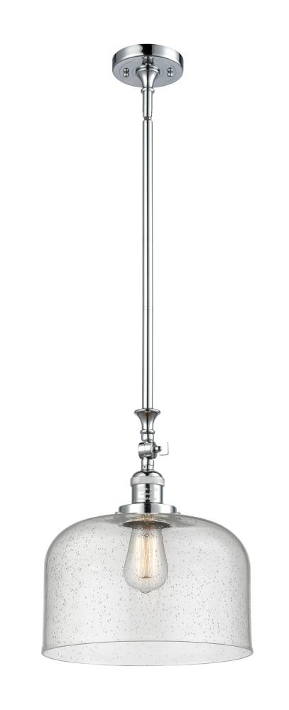 Bell - 1 Light - 12 inch - Polished Chrome - Stem Hung - Mini Pendant