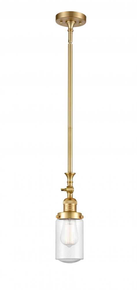 Dover - 1 Light - 5 inch - Satin Gold - Stem Hung - Mini Pendant