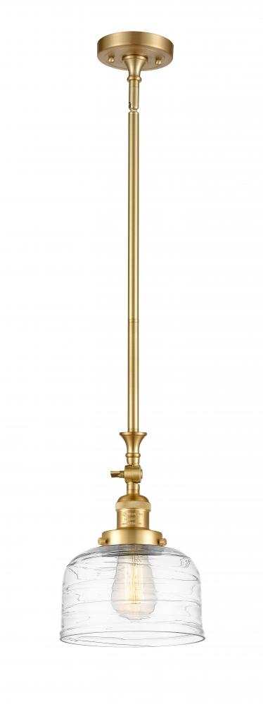 Bell - 1 Light - 8 inch - Satin Gold - Stem Hung - Mini Pendant