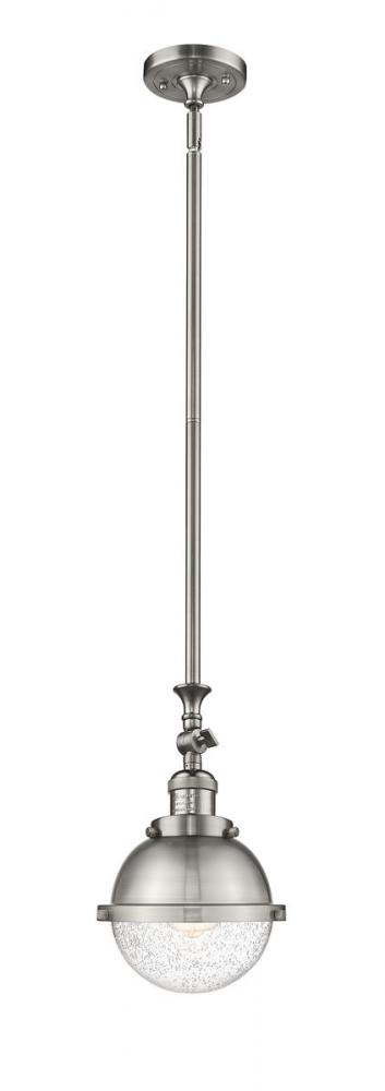 Hampden - 1 Light - 7 inch - Brushed Satin Nickel - Stem Hung - Mini Pendant