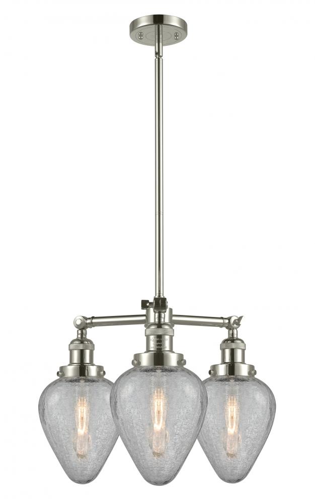 Geneseo - 3 Light - 26 inch - Polished Nickel - Stem Hung - Chandelier