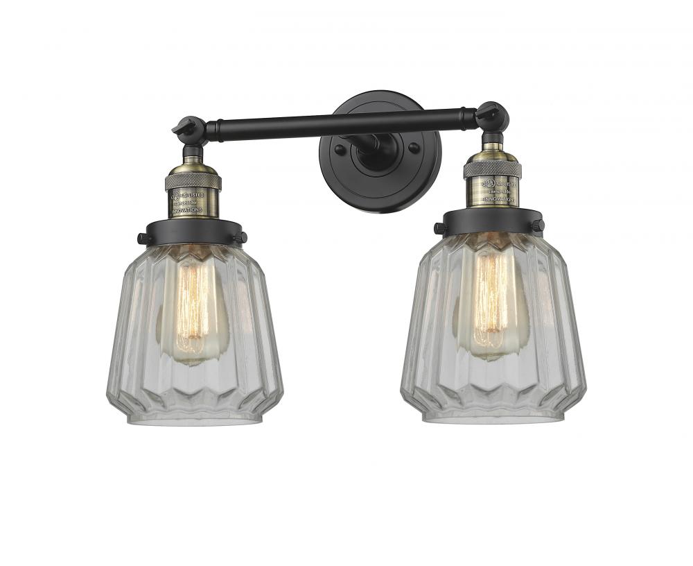 Chatham - 2 Light - 16 inch - Black Antique Brass - Bath Vanity Light