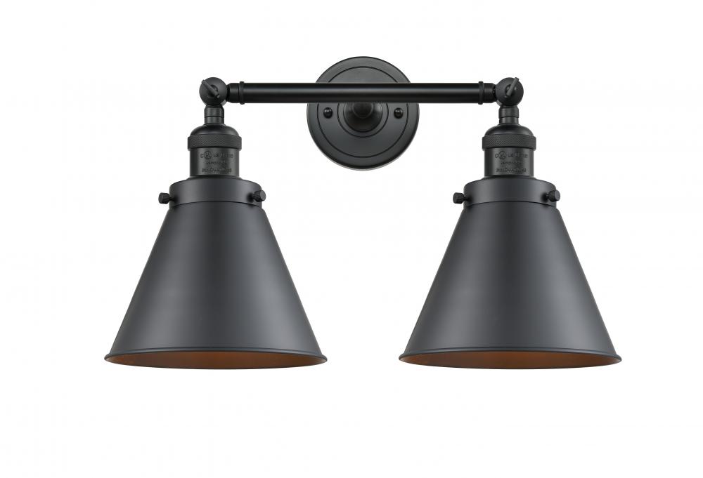 Appalachian - 2 Light - 18 inch - Matte Black - Bath Vanity Light