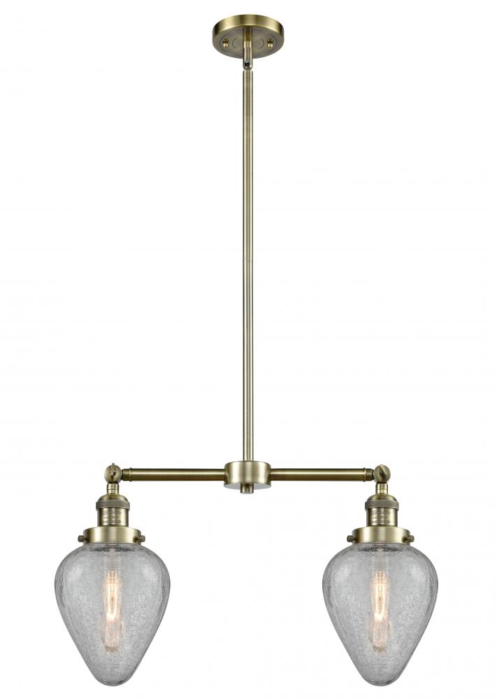 Geneseo - 2 Light - 21 inch - Antique Brass - Stem Hung - Island Light